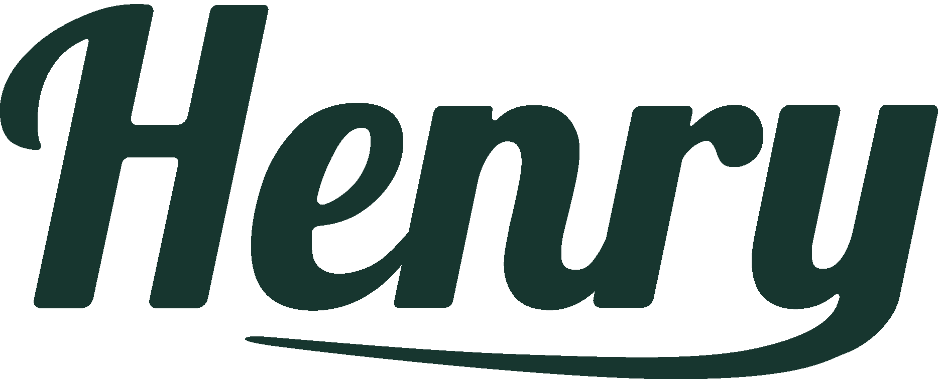 "Henry" is written in a stylized, curving dark green font.